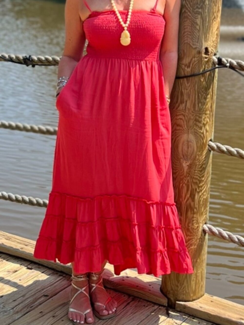 SOMA Boho Flow Convertable Strap Maxi Dress (Size M) - Picture 2 of 5